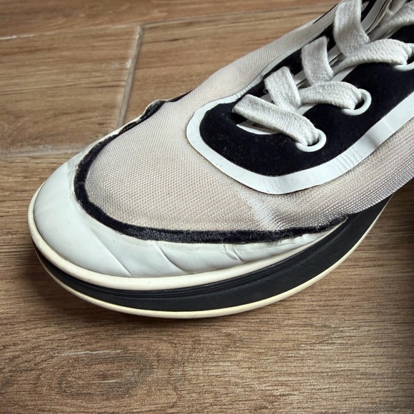 Authentic CHANEL White and Black Active Sneakers - Picture 10 of 12